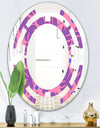 Tropical Palm Leaves IV - Modern Round or Oval Wall Mirror - Space