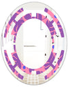 Tropical Palm Leaves IV - Modern Round or Oval Wall Mirror - Space