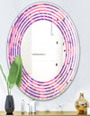 Tropical Palm Leaves IV - Modern Round or Oval Wall Mirror - Wave