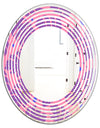 Tropical Palm Leaves IV - Modern Round or Oval Wall Mirror - Wave