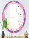 Tropical Palm Leaves IV - Modern Round or Oval Wall Mirror - Triple C