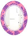 Tropical Palm Leaves IV - Modern Round or Oval Wall Mirror - Triple C