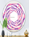 Tropical Palm Leaves IV - Modern Round or Oval Wall Mirror - Whirl