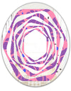 Tropical Palm Leaves IV - Modern Round or Oval Wall Mirror - Whirl