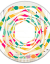Abstract Retro Geometric Pattern III - Modern Round or Oval Wall Mirror - Whirl