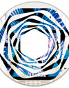 Retro Floral Pattern XIV - Modern Round or Oval Wall Mirror - Whirl