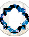 Retro Floral Pattern XIV - Modern Round or Oval Wall Mirror - Quatrefoil