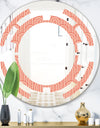 Retro Art Deco Waves II - Modern Round or Oval Wall Mirror - Space