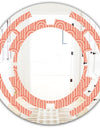 Retro Art Deco Waves II - Modern Round or Oval Wall Mirror - Space