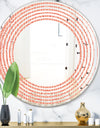 Retro Art Deco Waves II - Modern Round or Oval Wall Mirror - Wave