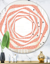 Retro Art Deco Waves II - Modern Round or Oval Wall Mirror - Whirl