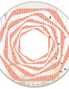 Retro Art Deco Waves II - Modern Round or Oval Wall Mirror - Whirl