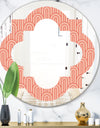 Retro Art Deco Waves II - Modern Round or Oval Wall Mirror - Quatrefoil