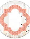 Retro Art Deco Waves II - Modern Round or Oval Wall Mirror - Quatrefoil