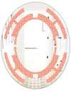 Retro Art Deco Waves II - Modern Round or Oval Wall Mirror - Space