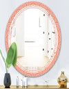 Retro Art Deco Waves II - Modern Round or Oval Wall Mirror - Triple C