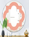 Retro Art Deco Waves II - Modern Round or Oval Wall Mirror - Quatrefoil