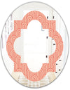 Retro Art Deco Waves II - Modern Round or Oval Wall Mirror - Quatrefoil