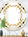 Golden Polka Dot - Modern Round or Oval Wall Mirror - Space
