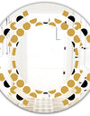 Golden Polka Dot - Modern Round or Oval Wall Mirror - Space