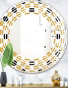 Golden Polka Dot - Modern Round or Oval Wall Mirror - Wave