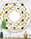 Golden Polka Dot - Modern Round or Oval Wall Mirror - Whirl