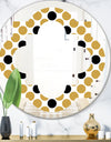 Golden Polka Dot - Modern Round or Oval Wall Mirror - Quatrefoil