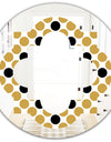 Golden Polka Dot - Modern Round or Oval Wall Mirror - Quatrefoil