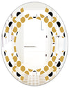 Golden Polka Dot - Modern Round or Oval Wall Mirror - Space