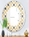 Golden Polka Dot - Modern Round or Oval Wall Mirror - Wave
