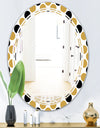 Golden Polka Dot - Modern Round or Oval Wall Mirror - Triple C
