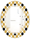 Golden Polka Dot - Modern Round or Oval Wall Mirror - Triple C