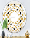 Golden Polka Dot - Modern Round or Oval Wall Mirror - Whirl