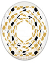 Golden Polka Dot - Modern Round or Oval Wall Mirror - Whirl