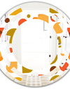 Abstract Retro Geometric I - Modern Round or Oval Wall Mirror - Space