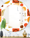 Abstract Retro Geometric I - Modern Round or Oval Wall Mirror - Triple C