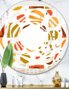 Abstract Retro Geometric I - Modern Round or Oval Wall Mirror - Whirl