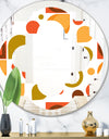 Abstract Retro Geometric I - Modern Round or Oval Wall Mirror - Quatrefoil
