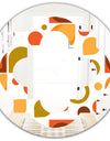 Abstract Retro Geometric I - Modern Round or Oval Wall Mirror - Quatrefoil