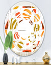 Abstract Retro Geometric I - Modern Round or Oval Wall Mirror - Whirl