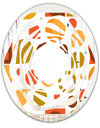 Abstract Retro Geometric I - Modern Round or Oval Wall Mirror - Whirl
