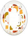 Abstract Retro Geometric I - Modern Round or Oval Wall Mirror - Quatrefoil