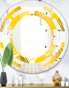 Abstract Retro Geometric IV - Modern Round or Oval Wall Mirror - Space