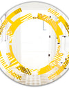 Abstract Retro Geometric IV - Modern Round or Oval Wall Mirror - Space
