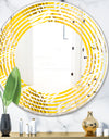 Abstract Retro Geometric IV - Modern Round or Oval Wall Mirror - Wave