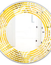 Abstract Retro Geometric IV - Modern Round or Oval Wall Mirror - Wave