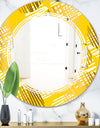 Abstract Retro Geometric IV - Modern Round or Oval Wall Mirror - Triple C