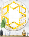 Abstract Retro Geometric IV - Modern Round or Oval Wall Mirror - Hexagon Star