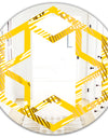 Abstract Retro Geometric IV - Modern Round or Oval Wall Mirror - Hexagon Star