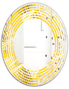 Abstract Retro Geometric IV - Modern Round or Oval Wall Mirror - Wave